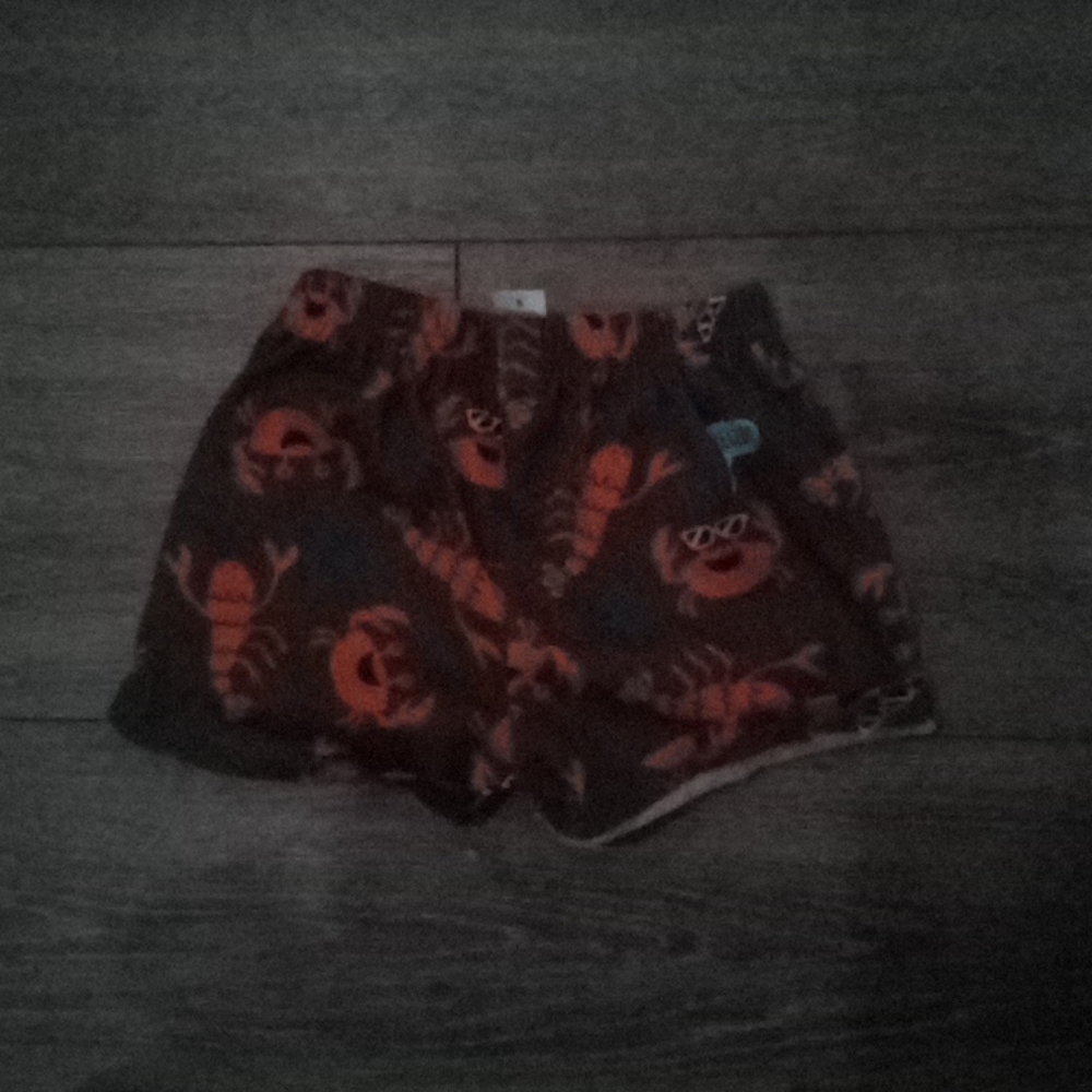 Crab and lobster print shorts